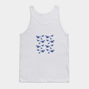 Butterfly pattern in blue and purple Tank Top